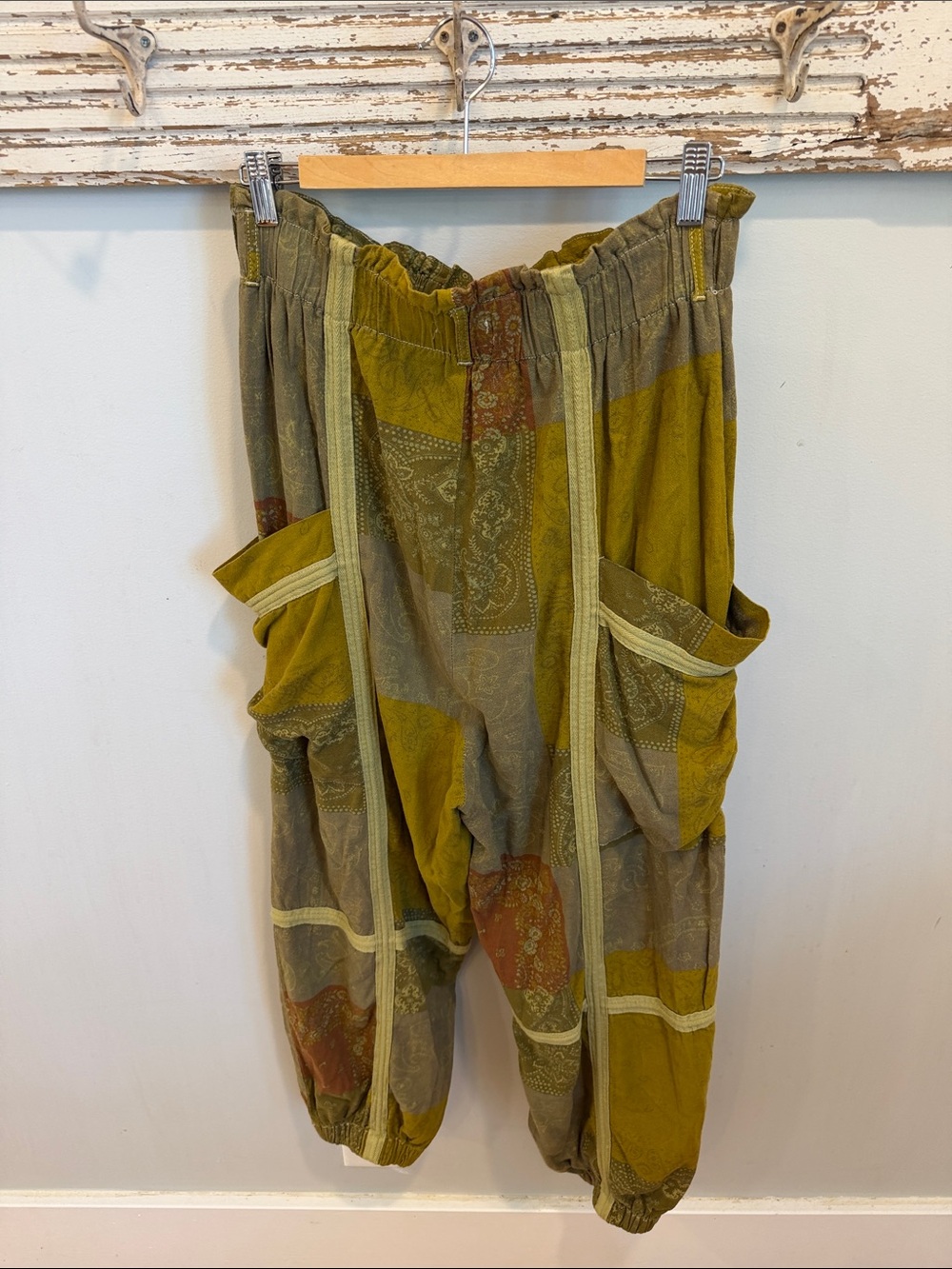 Urban Outfitters Isla Linen Patchwork Pants Size Large - Picture 5 of 9